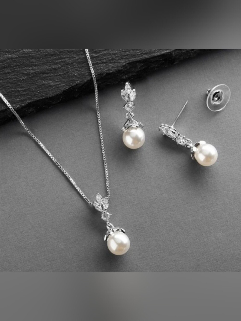 Mariell Pearl Drop Jewelry Set